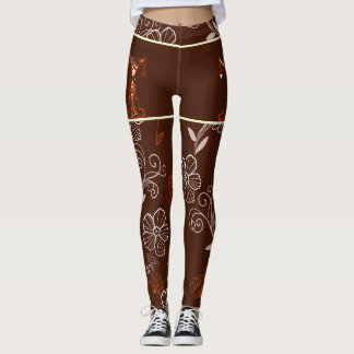 Motifs Chat Japonais & Chrysanthème レギンス