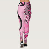 Motifs Chat Japonais & Chrysanthème レギンス (裏面)