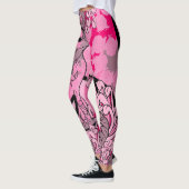 Motifs Chat Japonais & Chrysanthème レギンス (左)