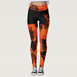 Motifs Chat Japonais & Chrysanthème レギンス