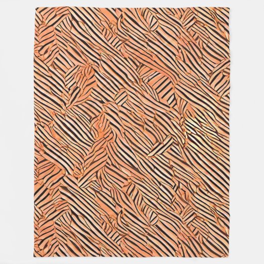 Motifs de zèbre フリースブランケット (正面)