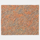 Motifs de zèbre フリースブランケット (正面(横))