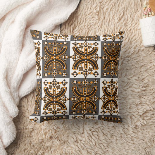 Motifs des poteries kabyle amazigh  クッション (ブランケット)