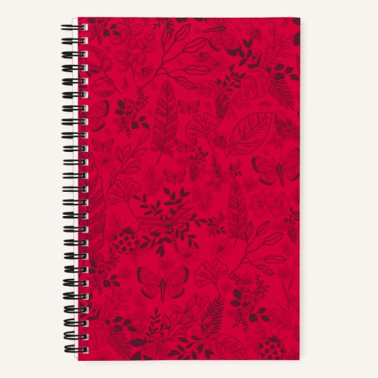 Motifs rojo - Cuaderno personalizado/Personalized ノートブック (正面)