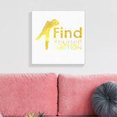 Motion Canvasで自分自身を見つける |金ゴールド キャンバスプリント (インサイチュ (リビング))