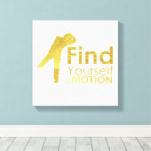 Motion Canvasで自分自身を見つける |金ゴールド キャンバスプリント (インサイチュ (ウッドフロア))