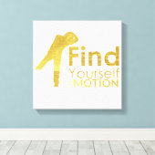 Motion Canvasで自分自身を見つける |金ゴールド キャンバスプリント (インサイチュ (ウッドフロア))