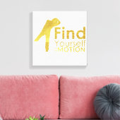 Motion Canvasで自分自身を見つける |金ゴールド キャンバスプリント (インサイチュ (リビング))
