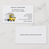 Motion Shipping Moving Companyの漫画のトラック 名刺 (正面/裏面)