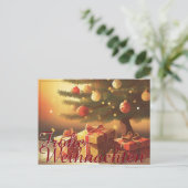 Motiv, mit Geschenken Weihnachtsbaum 37016 シーズンポストカード (スタンド正面)