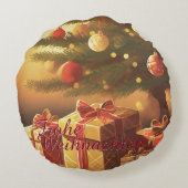 Motiv, mit Geschenken Weihnachtsbaum 37016 ラウンドクッション (裏面)