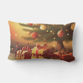 Motiv, mit Geschenken Weihnachtsbaum 37016 ランバークッション (裏面)