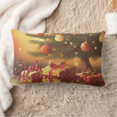 Motiv, mit Geschenken Weihnachtsbaum 37016 ランバークッション (ブランケット)