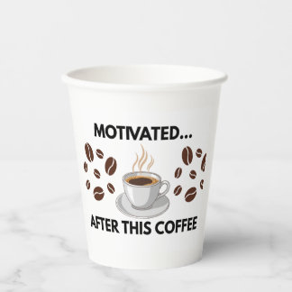 Motivated After This Coffee – Minimalist Paper Cup 紙コップ