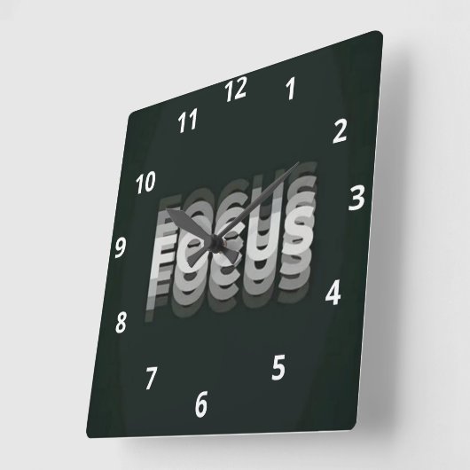 MOTIVATION スクエア壁時計 (傾斜)