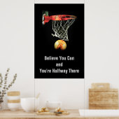 Motivation 信じ You Can 引用文Basketball Poster ポスター (キッチン)