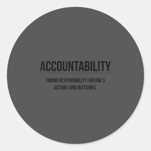 Motivation Accountability Entrepreneur Slogan Quot ラウンドシール (正面)