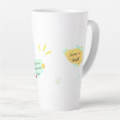 Motivation and positive vibes カフェラテマグ (右アングル)