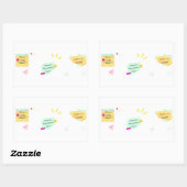 Motivation and positive vibes 長方形シール (シート)