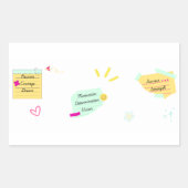 Motivation and positive vibes 長方形シール (正面)