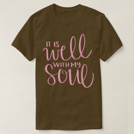 Motivation Faith Peace Religious It is Well with M Tシャツ (デザイン正面)