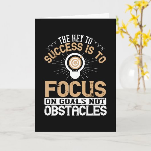 Motivation -Focus On Goals Not Obstacles カード (黄色い花)
