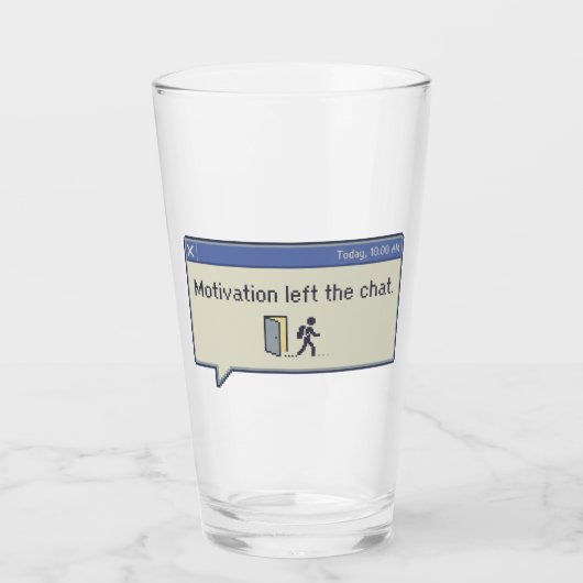Motivation left the chat -not feeling motivated- タンブラーグラス (正面)
