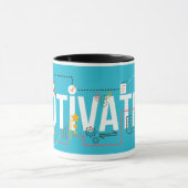 Motivation – Modern Minimalist Typography Design マグカップ (中央)