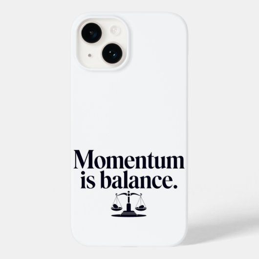 Motivation "Momentum is Balance" - Typographie Case-Mate iPhoneケース (裏面)