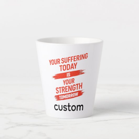 Motivation Quote Design カフェラテマグ (正面)