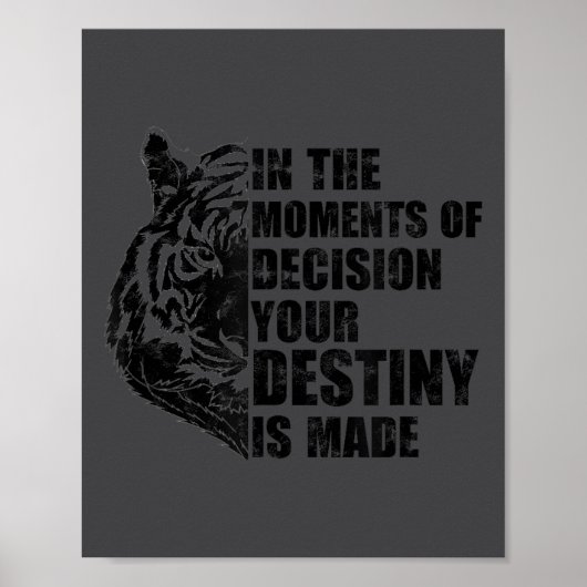 Motivation Success Mindset Quote With Tiger - Moti ポスター (正面)