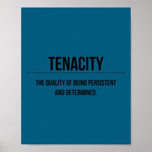 Motivation Tenacity Entrepreneur Slogan Quote  ポスター (正面)