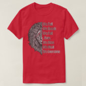Motivation Workout Quotes Lion Mindset Training Tシャツ (デザイン正面)