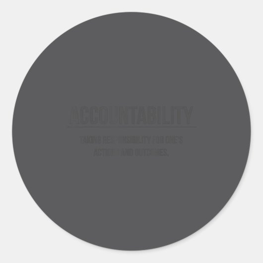 Motivational Accountability Entrepreneur Slogan Qu ラウンドシール (正面)