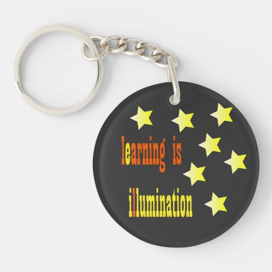Motivational Acrylic Keychain with Stars キーホルダー (正面)