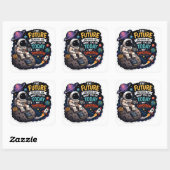 Motivational Astronaut Sticker スクエアシール (シート)