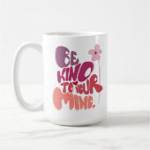 Motivational Be Kind to Your Mind コーヒーマグカップ (左)