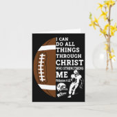 Motivational Bible Verse Christian Gifts Football カード (黄色い花)