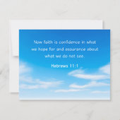 Motivational Bible Verse Hebrews 11:1 Church ノートカード (正面)