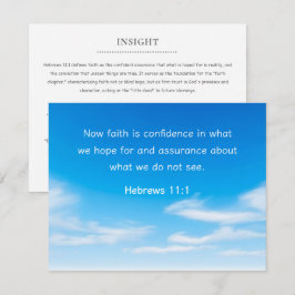 Motivational Bible Verse Hebrews 11:1 Church ノートカード