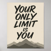 Motivational | Bold Typography & Mountain Art ポスター (正面)