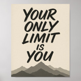 Motivational | Bold Typography & Mountain Art ポスター