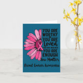 Motivational Breast Cancer Awareness Sunflower Nk カード (黄色い花)