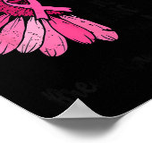 Motivational Breast Cancer Awareness Sunflower Nk ポスター (角)