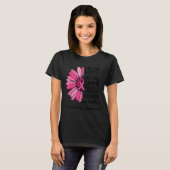 Motivational Breast Cancer Awareness Sunflower Nk  Tシャツ (正面フル)