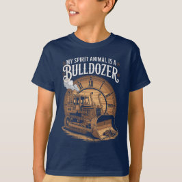 Motivational Bulldozer Spirit Animal Retro Funny Tシャツ