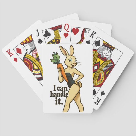 Motivational Bunny Playing Cards – “I Can Handle トランプ (裏面)