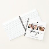 Motivational Calligraphy Script Typography Photo  ノートブック (内部)