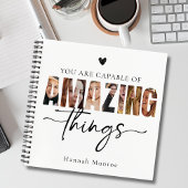 Motivational Calligraphy Script Typography Photo  ノートブック