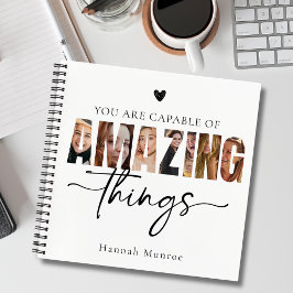 Motivational Calligraphy Script Typography Photo  ノートブック